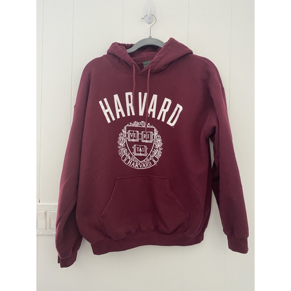 Harvard Crimson Screened Logo Campus Hoodie Sweatshirt Men's Medium Ivysport